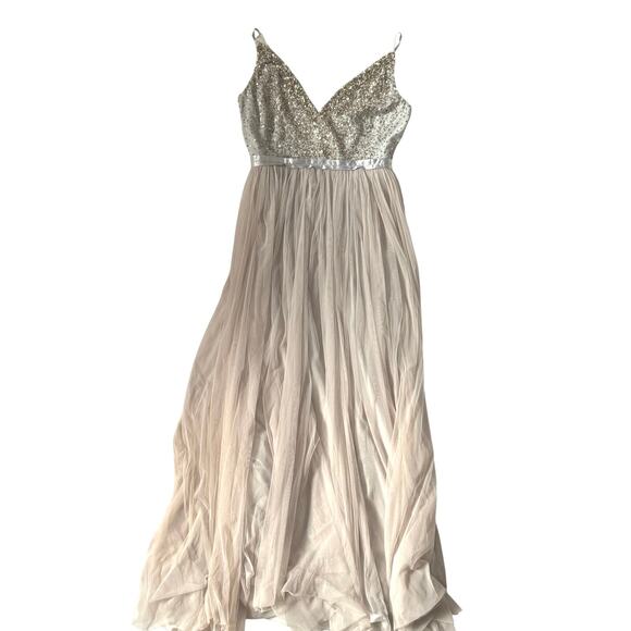 BHLDN Avery Beaded Sequin Bridesmaid Dress 6 - Picture 3 of 9